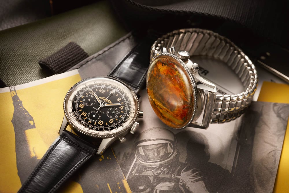 La Navitimer Cosmonaute montre son cadran 24 heures et son esprit de montre spatiale Breitling.