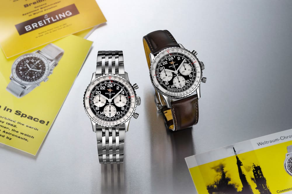 La Breitling Navitimer B09 Chronograph 41 adopte un cadran reverse-panda au contraste très net.