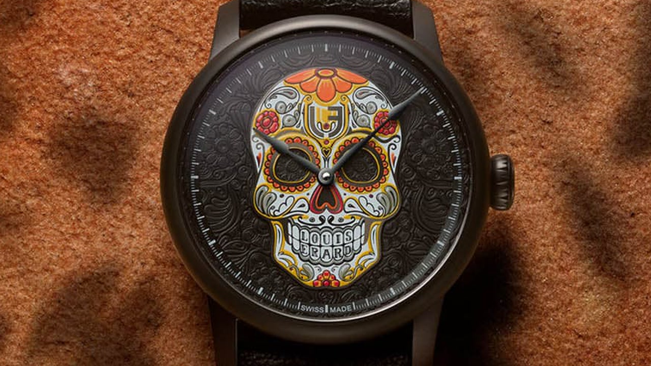 Louis Erard Dia De Los Muertos Black : un cadran crâne très graphique
