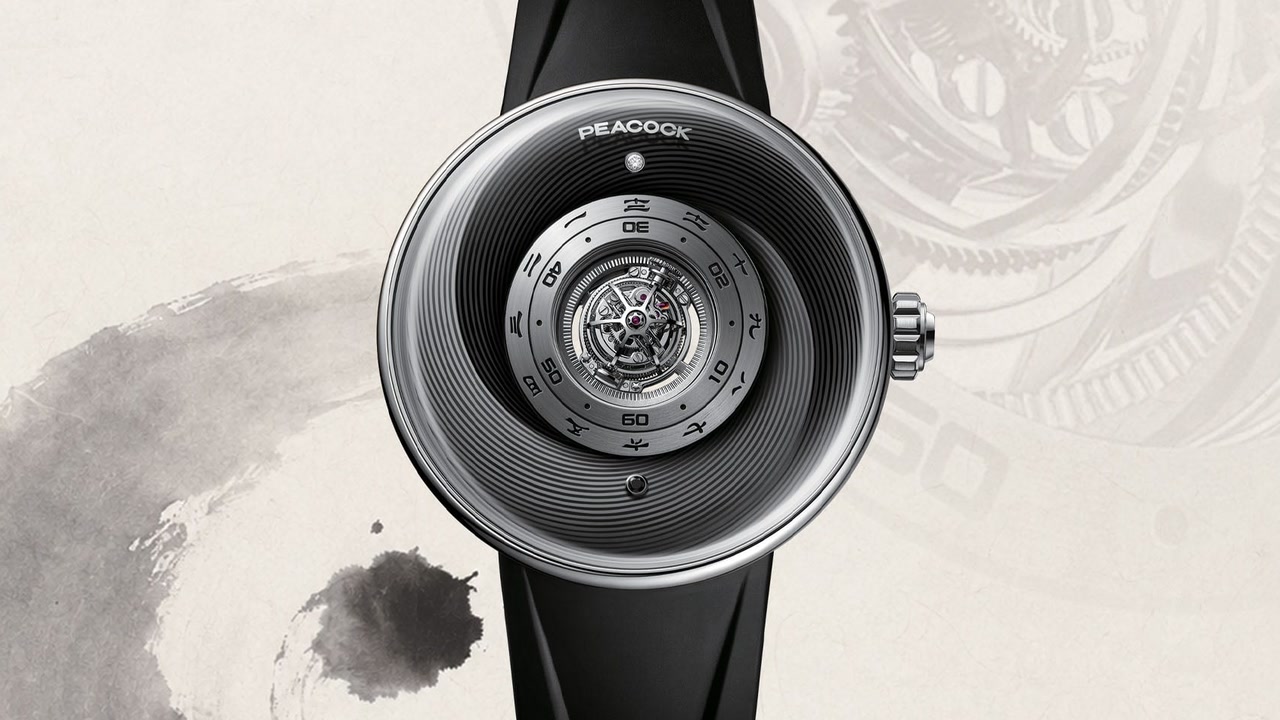 Peacock Tai Chi Curved Guilloche, un tourbillon triple axe unique